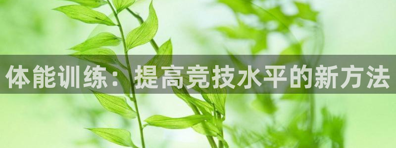 菲律宾ug环球官网：体能训练：提高竞技水平的新方法